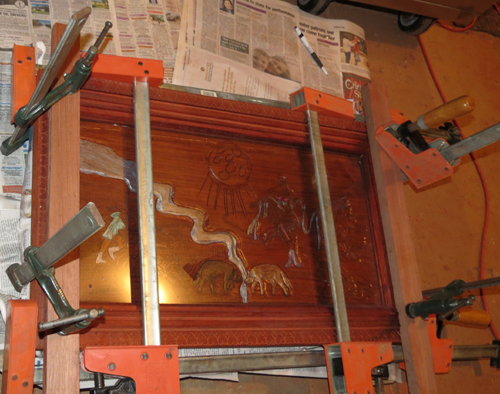 Wood assembly with glue